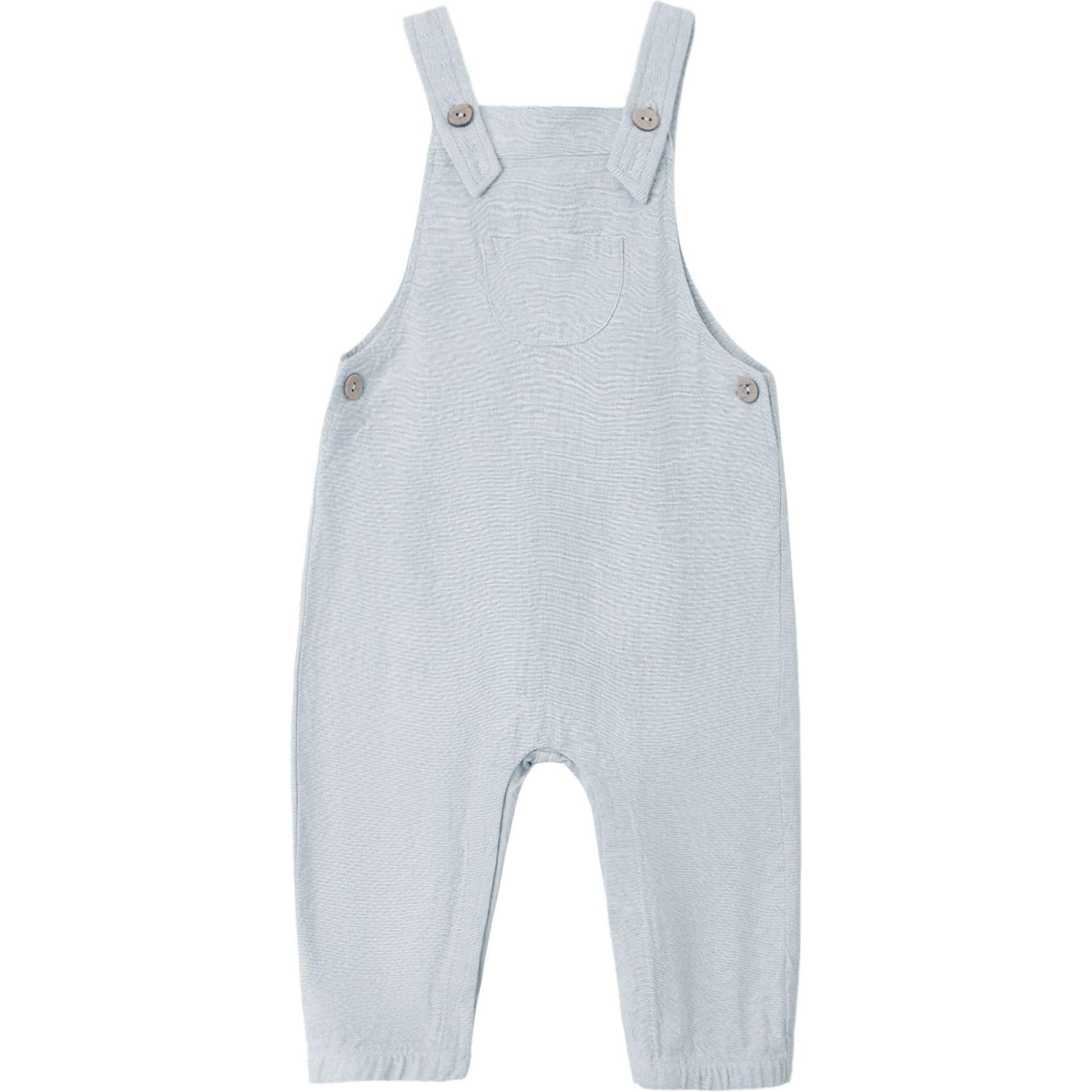 Rylee + Cru Baby Overall || Heathered Light Blue