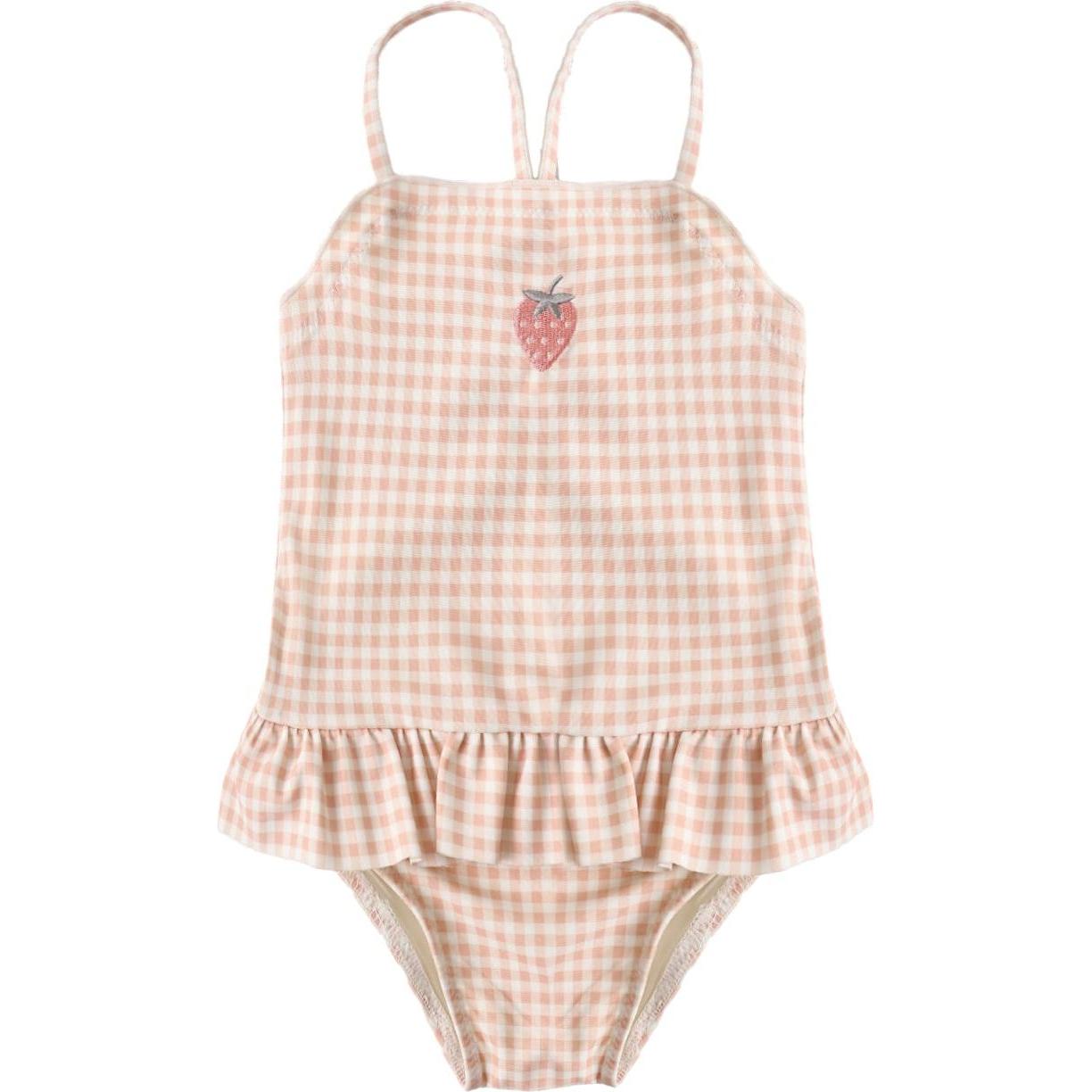 Rylee + Cru Tori Skirted One-piece || Petal Gingham