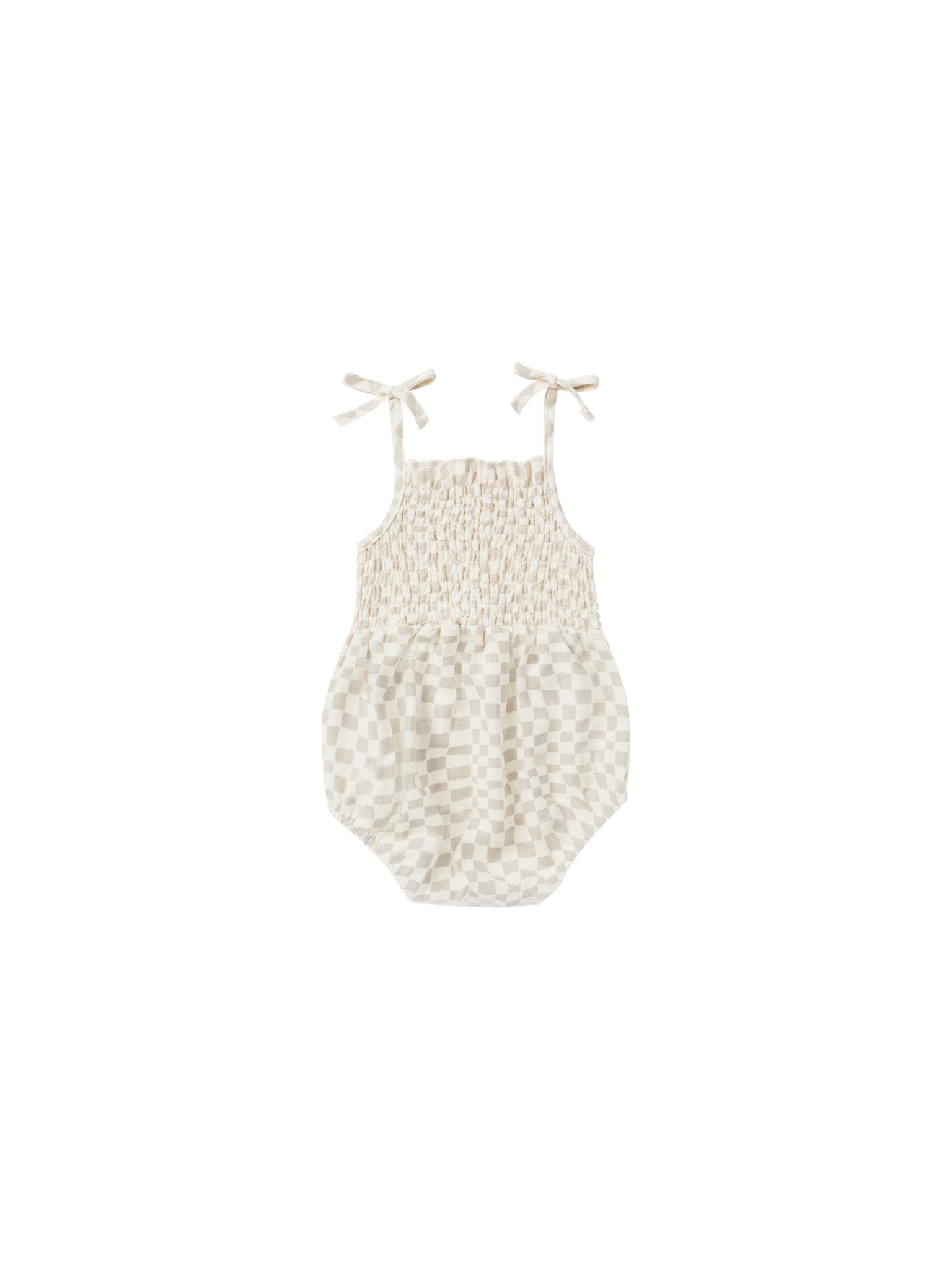 Kaia Romper - Dove Check - Twinkle Twinkle Little One