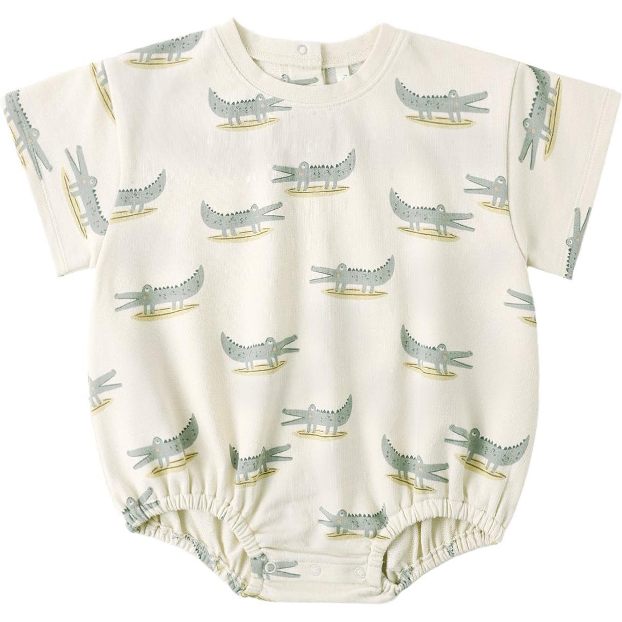Rylee + Cru Relaxed Bubble Romper || Alligators