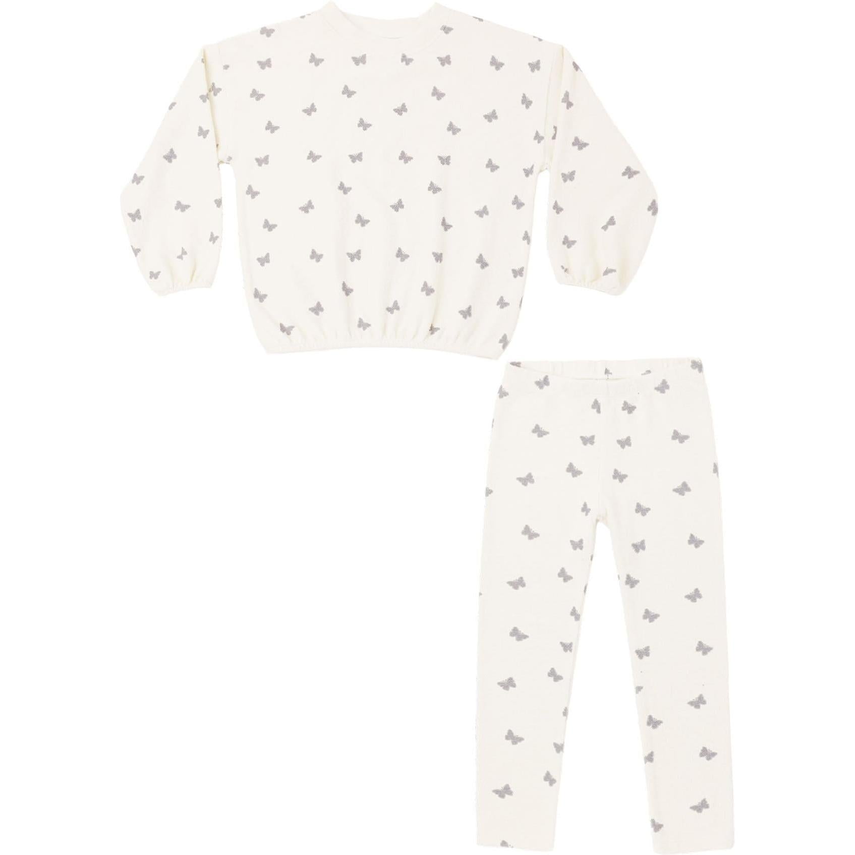 Rylee + Cru Spongey Knit Set || Butterfly Ditsy