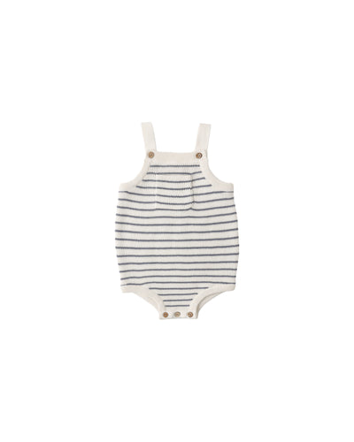 Ashton Knit Romper || Marine Stripe