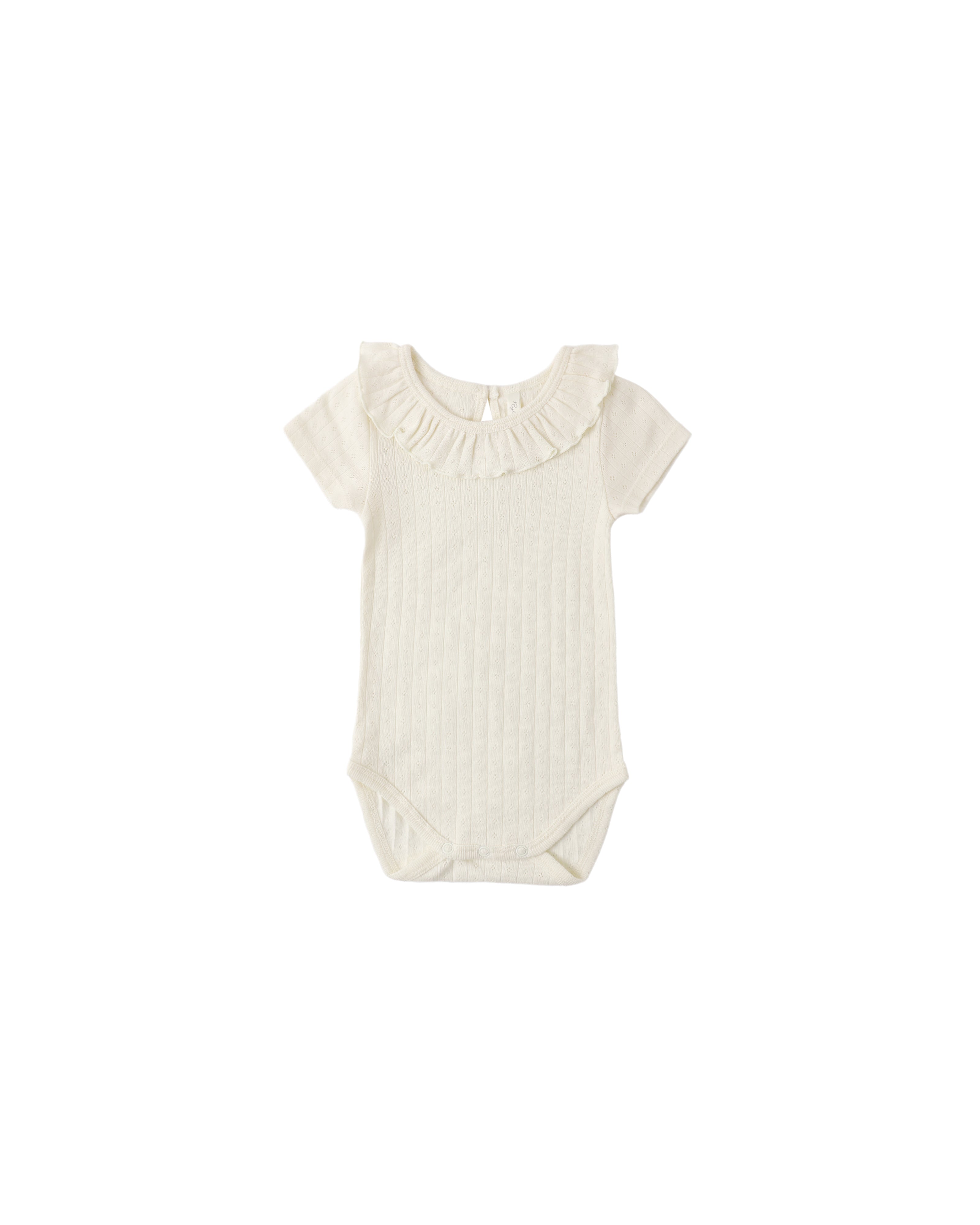 Ruffle Collar Bodysuit || Ivory