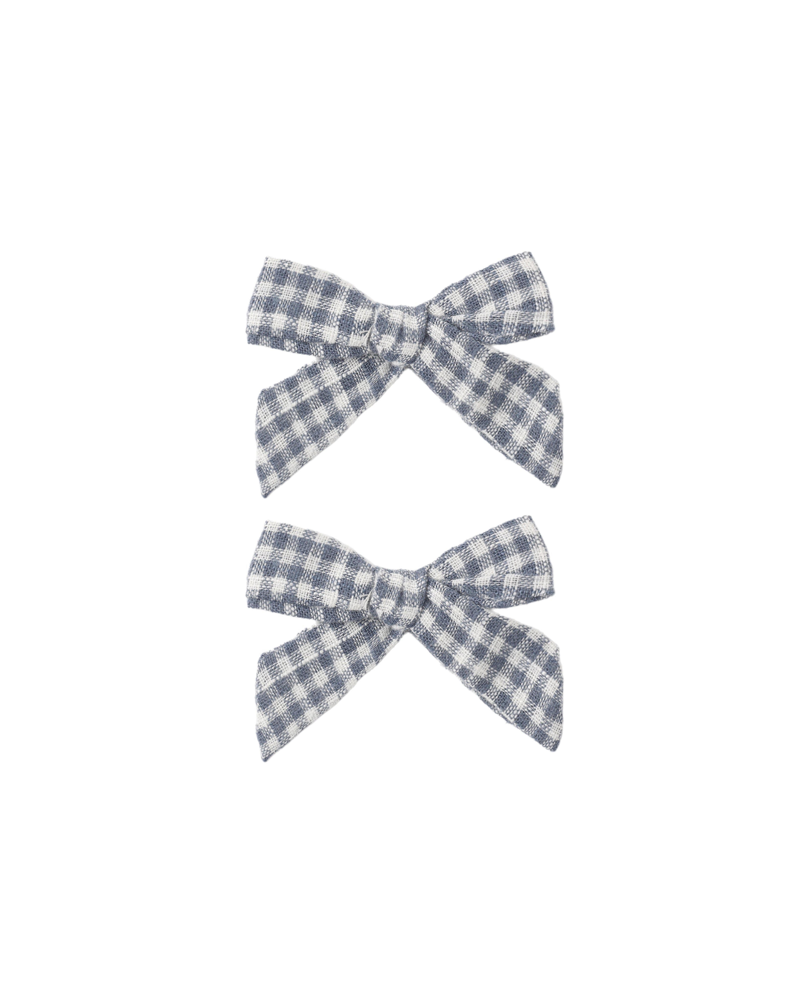 Bows, Set Of 2 || Marine Gingham