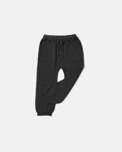 Black Melange Ribbed Joggers - Chunky - Twinkle Twinkle Little One