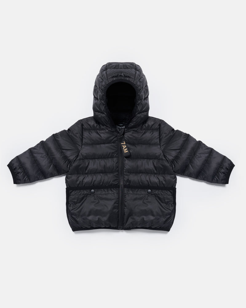 Roll Me Up Puffer-Black