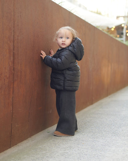 Roll Me Up Puffer-Black - Twinkle Twinkle Little One