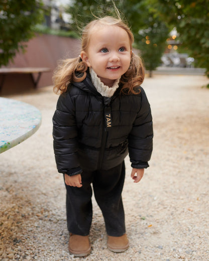 Roll Me Up Puffer-Black - Twinkle Twinkle Little One