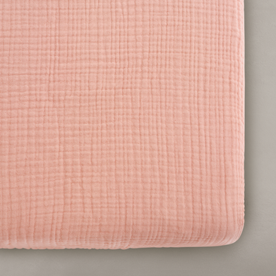 'Rosette' Pink Premium Muslin Crib Sheet - Twinkle Twinkle Little One