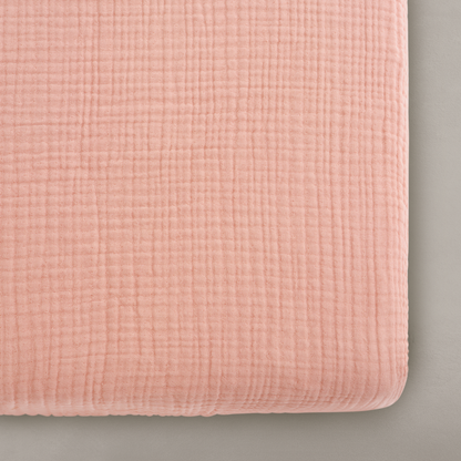 'Rosette' Pink Premium Muslin Crib Sheet - Twinkle Twinkle Little One