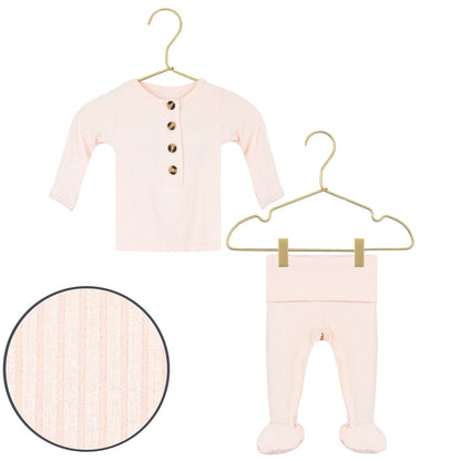 Lou Lou & Company Rosie Ribbed Top, Bottoms + Headband Set - Twinkle Twinkle Little One