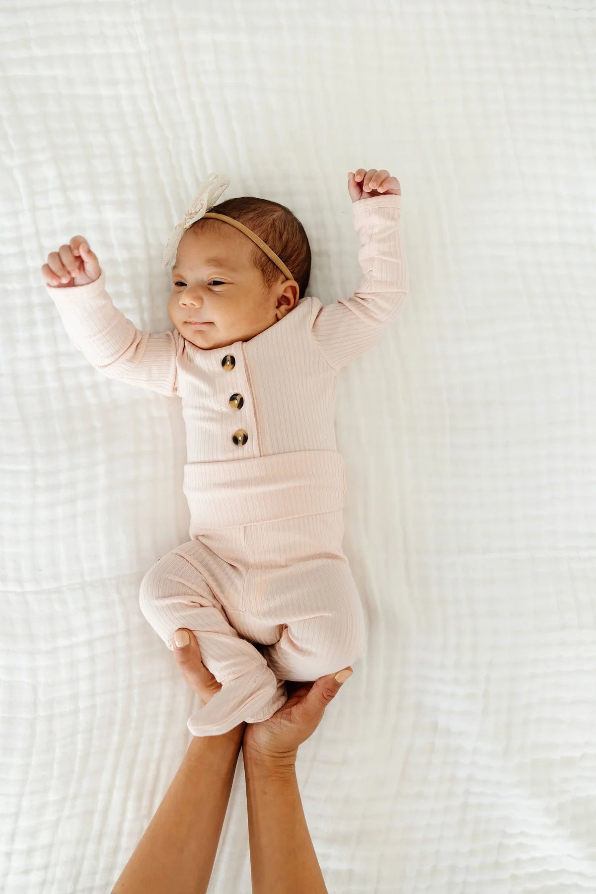 Lou Lou & Company Rosie Ribbed Top, Bottoms + Headband Set - Twinkle Twinkle Little One