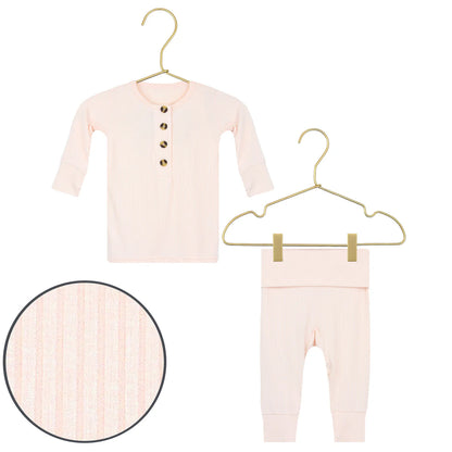 Lou Lou & Company Rosie Ribbed Top, Bottoms + Headband Set - Twinkle Twinkle Little One