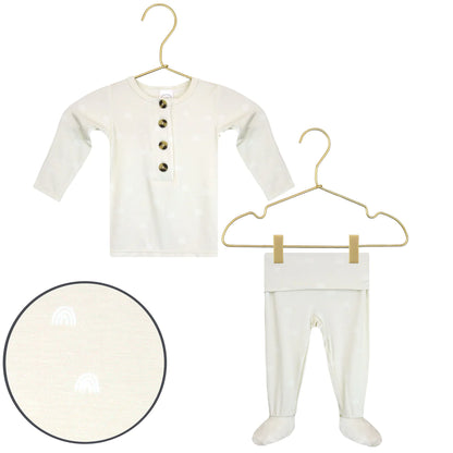 Rae Top, Bottom & Top Knot Hat Set - Twinkle Twinkle Little One