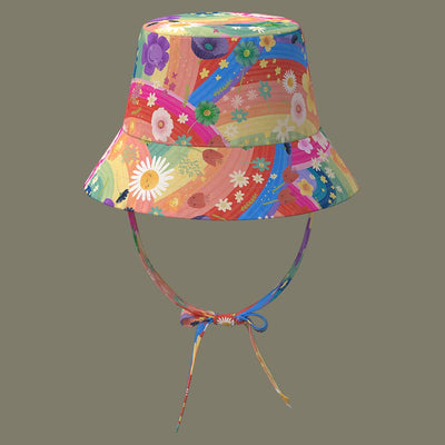 Rainbow Flowers Bucket Hat - Twinkle Twinkle Little One
