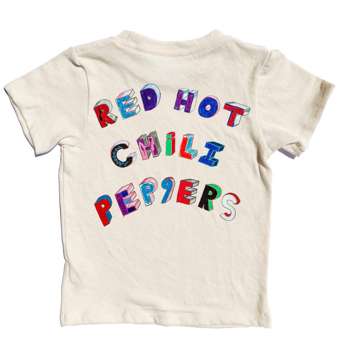 Rowdy Sprout Red Hot Chili Peppers Dirty White Organic Simple Tee
