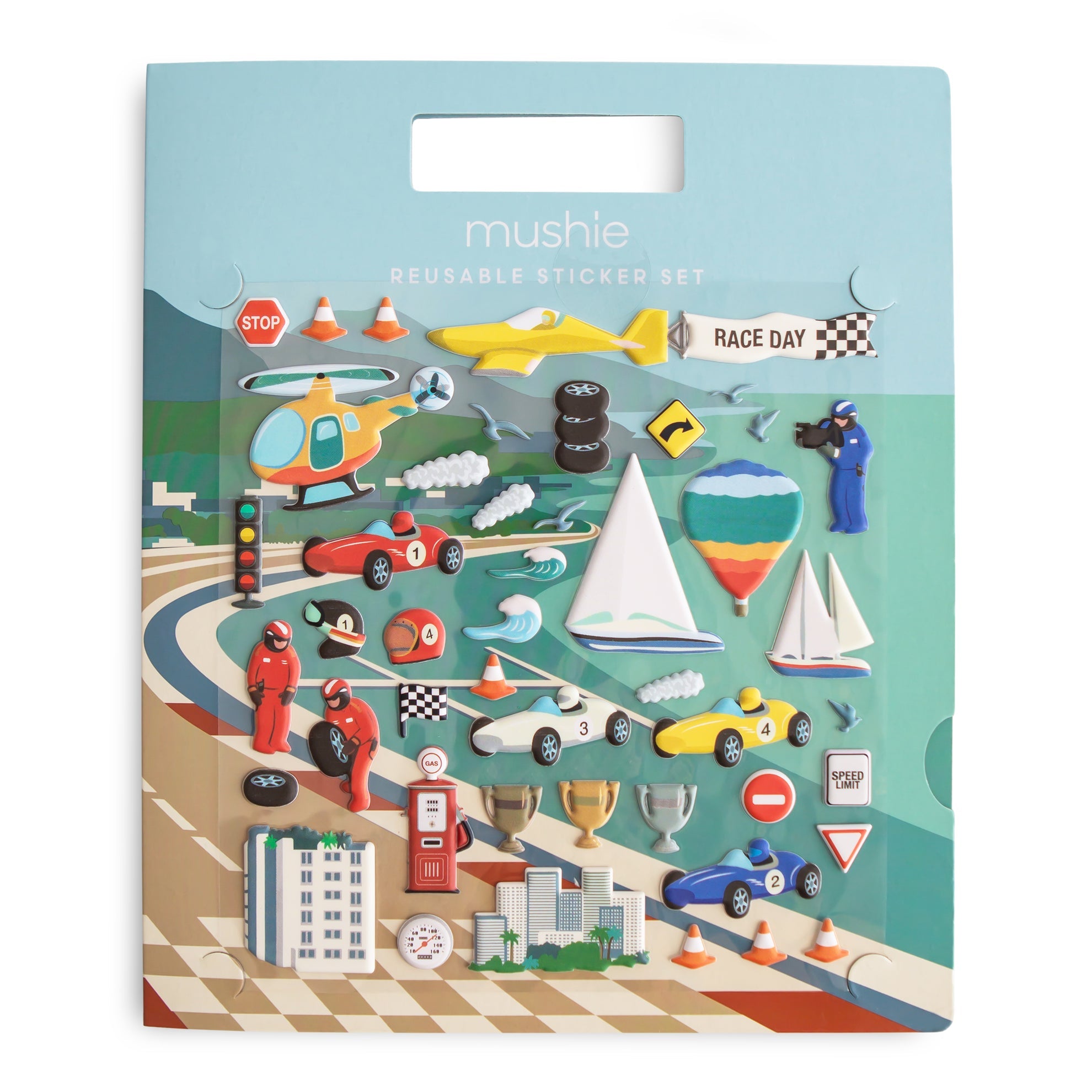 Reusable Sticker Set - Race Cars - Twinkle Twinkle Little One