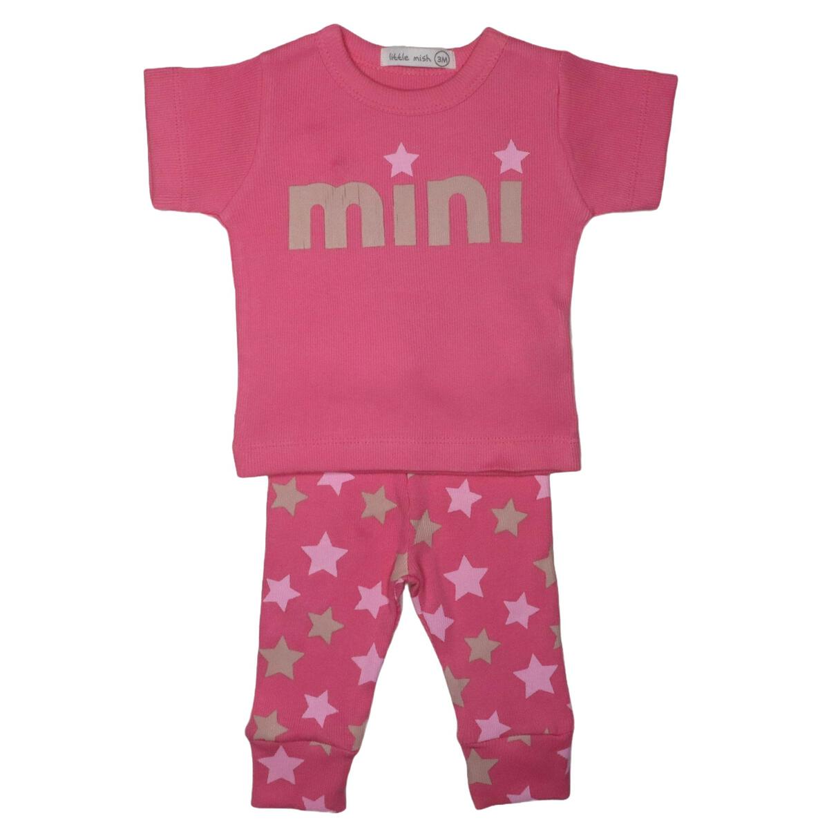 Ribbed Pink Star Tee & Pant Set - Twinkle Twinkle Little One