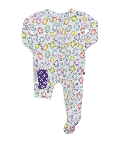 Ruby Ruffled Zippered Footie - Twinkle Twinkle Little One