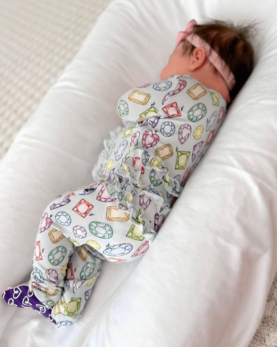 Ruby Ruffled Zippered Footie - Twinkle Twinkle Little One