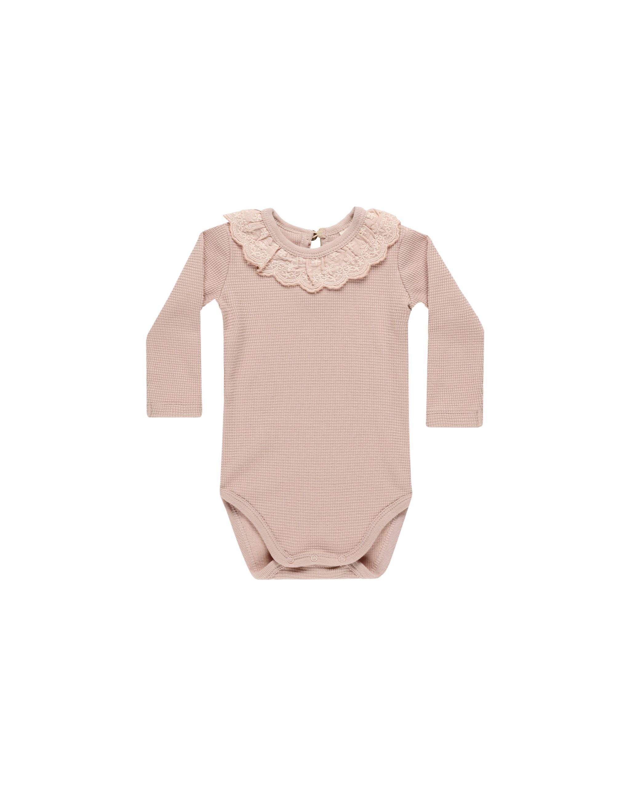 Ruffle Collar Bodysuit - Blush