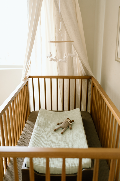 'Sea Moss' Sage Green Changing Pad Cover - Twinkle Twinkle Little One