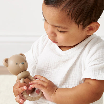 Sweetie Rattle™ Silicone Teether - Bear - Twinkle Twinkle Little One