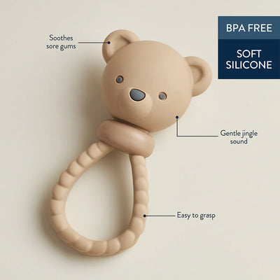 Sweetie Rattle™ Silicone Teether - Bear - Twinkle Twinkle Little One