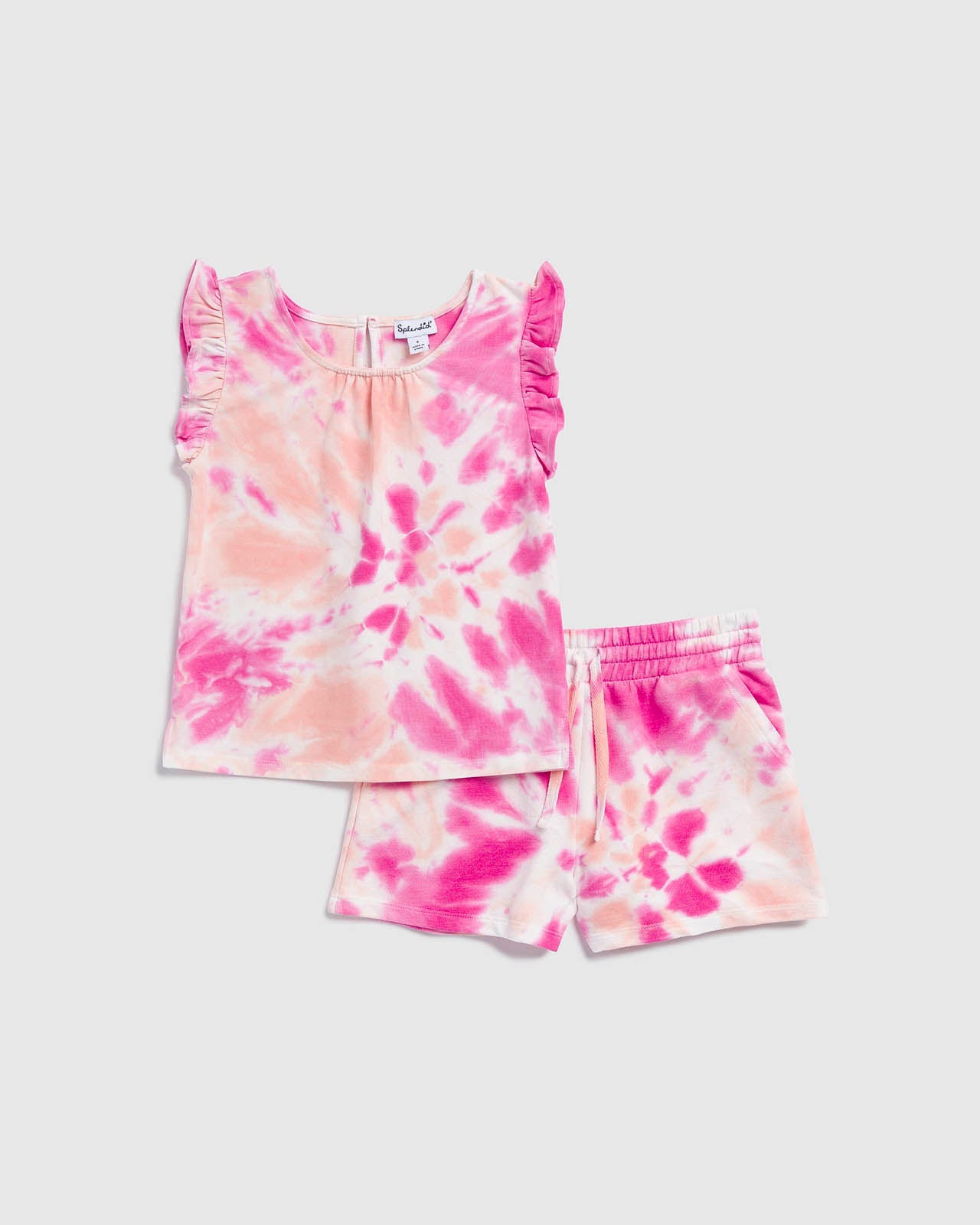 Toddler Girl Hibiscus Tie Dye Top Set