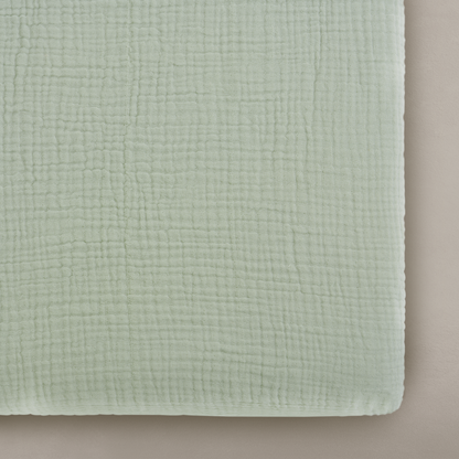 'Sea Moss' Sage Green Premium Muslin Crib Sheet - Twinkle Twinkle Little One