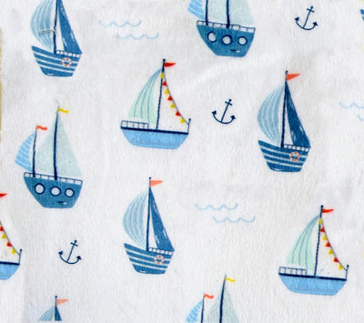 Sailboats Plush Deluxe Hooded Towel