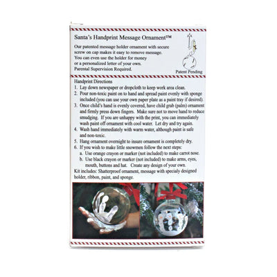 Santa's Message Handprint Ornament - Twinkle Twinkle Little One