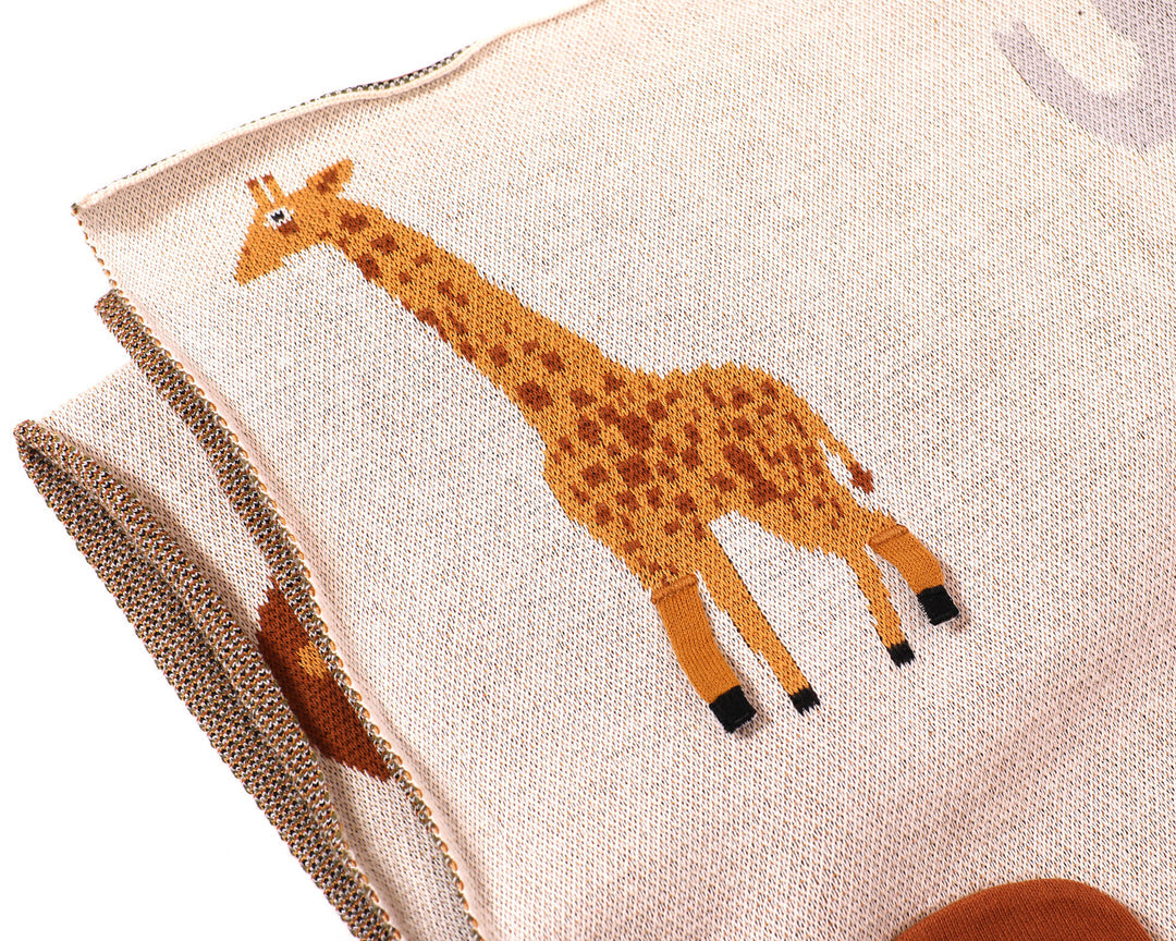 Savannah Safari - 3D Jacquard Sweater Knit Baby Blanket - Twinkle Twinkle Little One