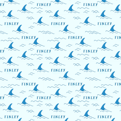 Sugar + Maple Plush Minky Fleece Personalized Blanket | Shark Fin - Twinkle Twinkle Little One