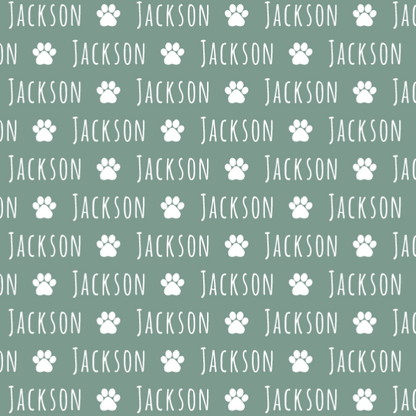 Sugar + Maple Plush Minky Fleece Personalized Blanket | Paw Icon Repeating Name - Twinkle Twinkle Little One