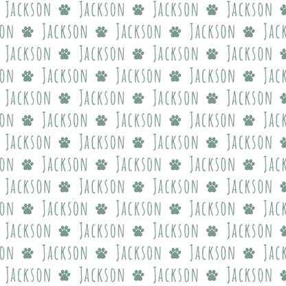 Sugar + Maple Plush Minky Fleece Personalized Blanket | Paw Icon Repeating Name - Twinkle Twinkle Little One