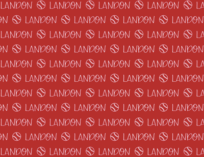 Sugar + Maple Plush Minky Fleece Personalized Blanket | Baseball Icon Repeating Name - Twinkle Twinkle Little One