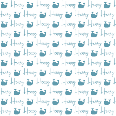 Sugar + Maple Plush Minky Fleece Personalized Blanket | Whale Icon Repeating Name - Twinkle Twinkle Little One