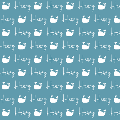 Sugar + Maple Plush Minky Fleece Personalized Blanket | Whale Icon Repeating Name - Twinkle Twinkle Little One