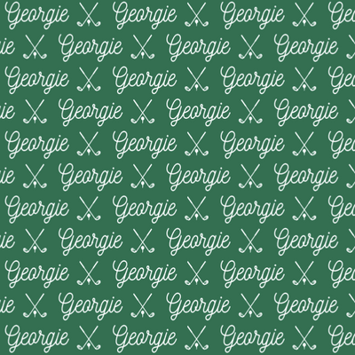 Sugar + Maple Plush Minky Fleece Personalized Blanket | Golf Icon Repeating Name - Twinkle Twinkle Little One