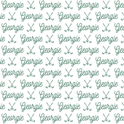 Sugar + Maple Plush Minky Fleece Personalized Blanket | Golf Icon Repeating Name - Twinkle Twinkle Little One