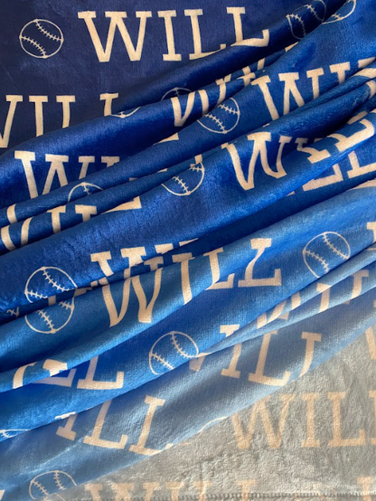 Sugar + Maple Plush Minky Fleece Personalized Blanket | Atmosphere Ombre - Twinkle Twinkle Little One