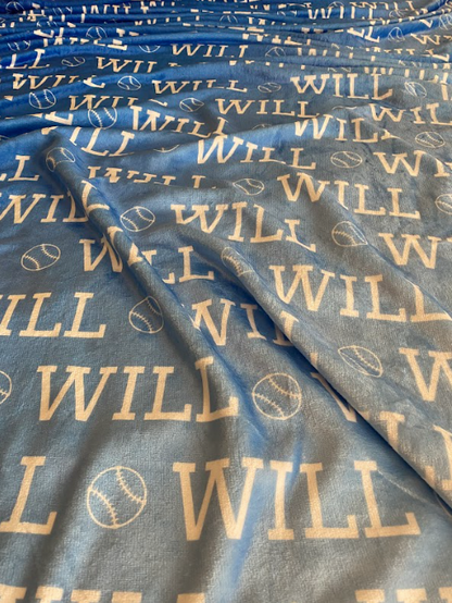 Sugar + Maple Plush Minky Fleece Personalized Blanket | Atmosphere Ombre - Twinkle Twinkle Little One