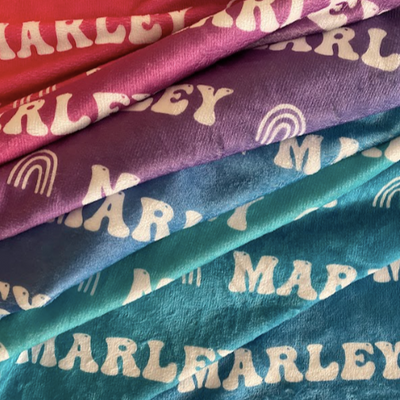 Sugar + Maple Plush Minky Fleece Personalized Blanket | Jewel Ombre - Twinkle Twinkle Little One