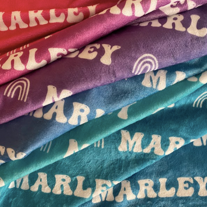 Sugar + Maple Plush Minky Fleece Personalized Blanket | Jewel Ombre - Twinkle Twinkle Little One