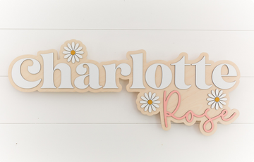Sugar + Maple Personalized Bubble Wood Sign | Daisy - Twinkle Twinkle Little One