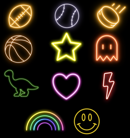 Sugar + Maple Personalized Neon Name Sign with Icon - Twinkle Twinkle Little One