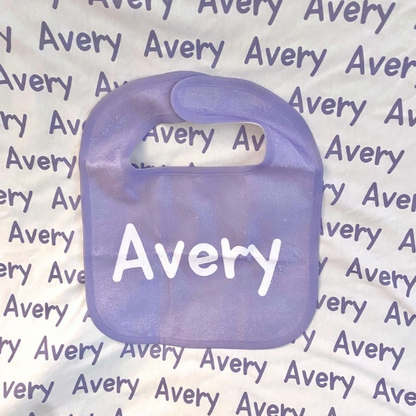 Sugar + Maple Personalized Bib | Centered Name - Twinkle Twinkle Little One