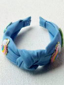 Light Denim Chenille Patch Headband - Twinkle Twinkle Little One