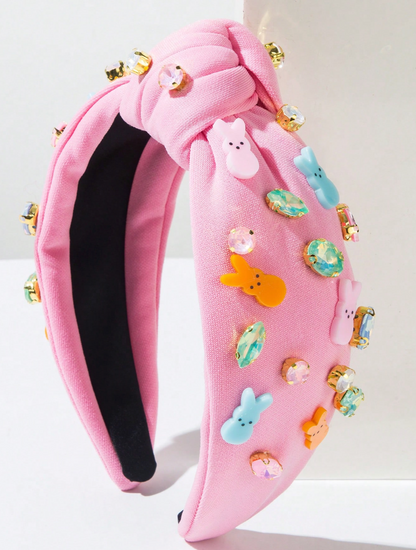 Funny Bunny Knot Headband - Pink - Twinkle Twinkle Little One